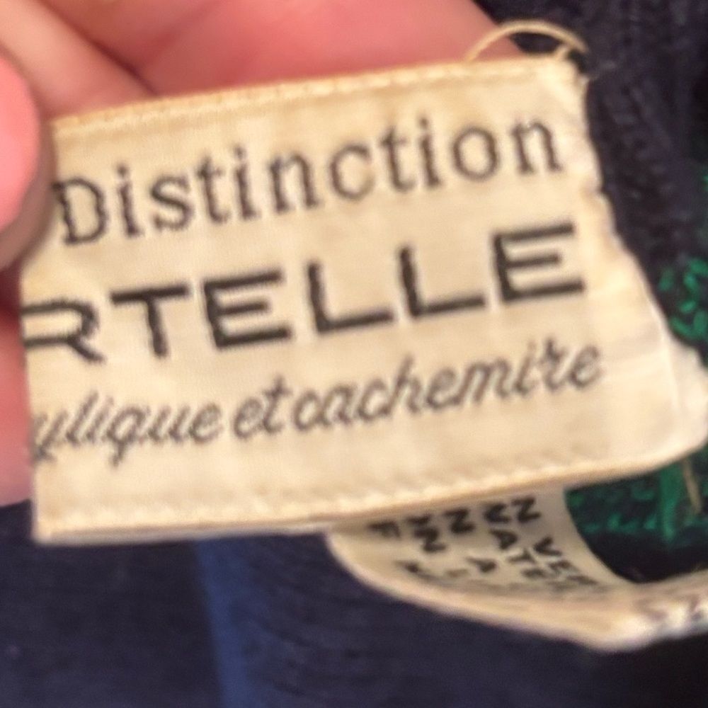 Givenchy Vintage bergdorf Goodman navy blue/green ladybug sweater size M - Picture 10 of 12